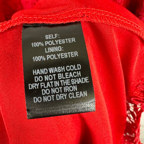 Lulus Womens size XL Royal Treatment Red Lace Midi Skater Dress - Picture 11 of 11